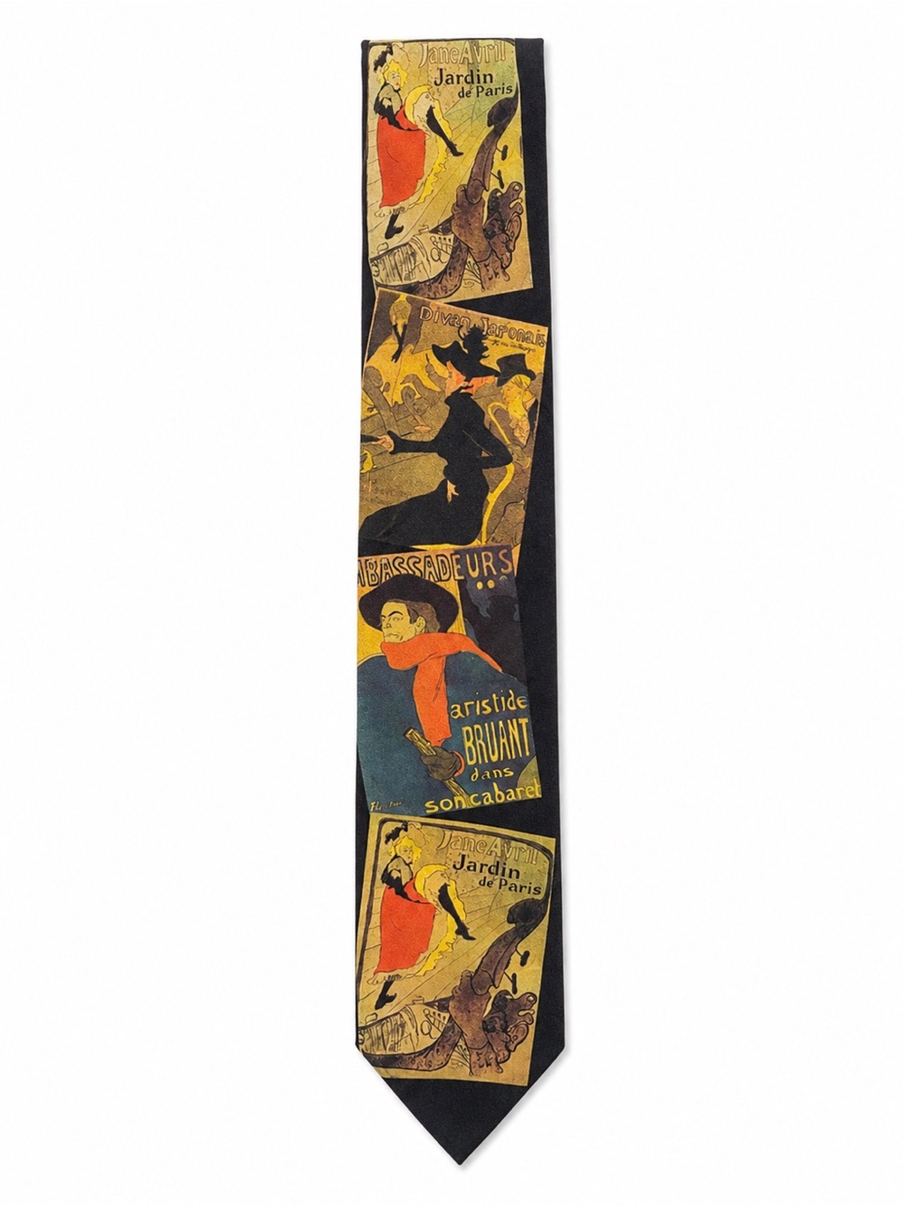 Ralph Marlin 1993 Toulouse-Lautrec Paris Poster Art Necktie Vintage Style